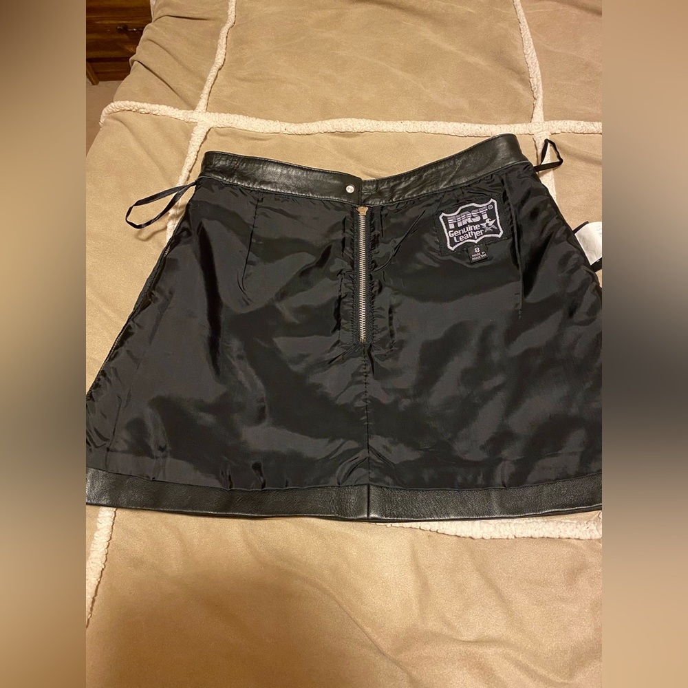 Leather Mini Skirt - image 5